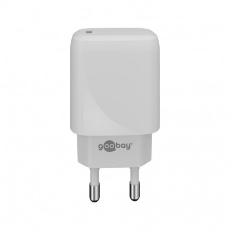 goobay goobay Power and charge adapter 230V USB-C PD GaN Fast Charger Nano 20W, white