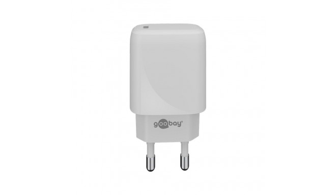Goobay vooluadapter 20W 230V USB-C PD Fast charge , valge