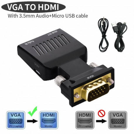 PremiumCord Converter VGA to HDMI with audio output and audio cable
