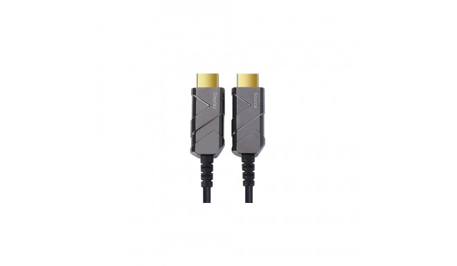 PremiumCord Ultra High Speed HDMI 2.1 Optical Fiber AOC Cable 8K@60Hz, 15m gold