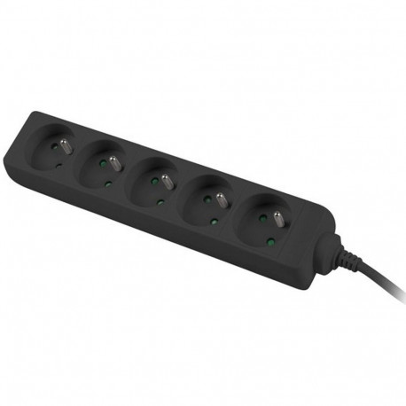 PremiumCord Power Strip 230V 2m 5 outlets, black
