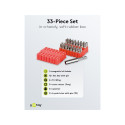 fixPOINT Bit set, 33 pcs. - made of premium CFRV (tool steel)