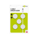 goobay Cable guide for the deskfor clean storage; 5pcs per Set (white)