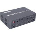 PremiumCord HDMI matrix switch 4:2 with audio, resolution 4Kx2K