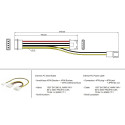 PremiumCord Y power cable 5.25" male to 1x 5.25" female and 1x 2-pin fan (12 V)