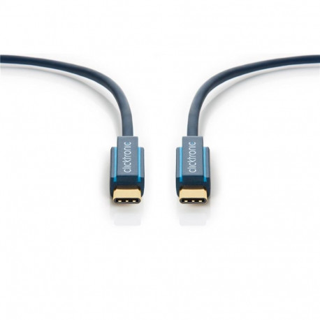 ClickTronic HQ OFC USB-C/male - USB-C/male, blue, 1m