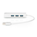 DIGITUS USB 3.0 3-Port Hub & Gigabit LAN Adapter