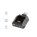 ATEN 2-port DisplayPort KVM with remote selector, audio