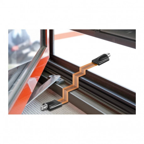 SAT window feed-through, extremely flat (0.3mm) F jack - F jack