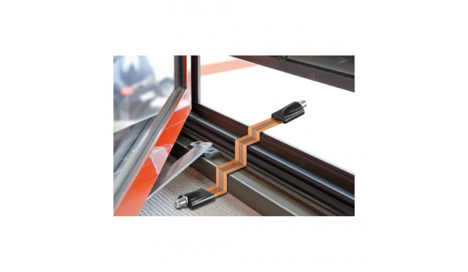 SAT window feed-through, extremely flat (0.3mm) F jack - F jack
