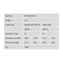 DIGITUS Fiber Optic Patch Cord, LC/LC Multimode 50/125 µ, OM4, Duplex, 1m