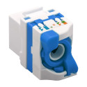 KeyStone jack RJ45 Cat6a unshielded - cable fixing with rotating button