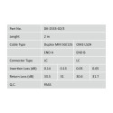 DIGITUS Fiber Optic Patch Cord, LC/LC Multimode 50/125 µ, OM3, Duplex, 2m