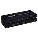 PremiumCord HDMI switch 4:1 metal with remote control and power adapter