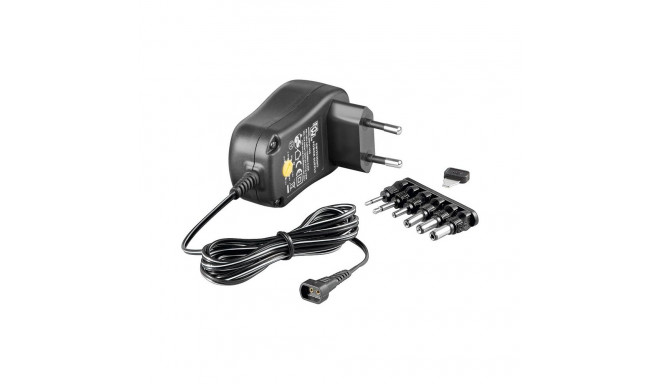 goobay Universal power adapter 230V/3-12V DC 1A, including 11 adapters