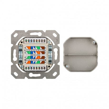 CAT 6a Class EA network outlet, shielded, flush/surface mount
