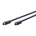 ClickTronic HQ OFC antenna cable M/F 75 Ohm, ferrite cores, gold platted, 5m