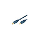 ClickTronic HQ OFC antenna cable M/F 75 Ohm, ferrite cores, gold platted, 5m