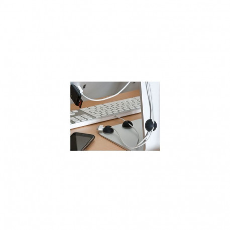 goobay Cable guide for the deskfor clean storage; 5pcs per Set (black)