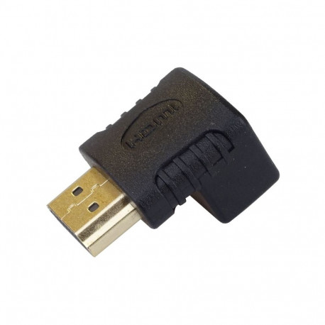 PremiumCord Adapter HDMI M/F angled 90°, golden plated