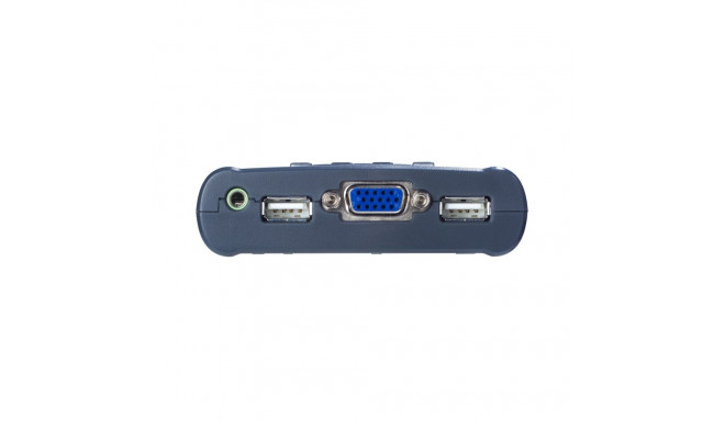 ATEN 4-port KVM USB mini, audio, 0,9m integrated cables