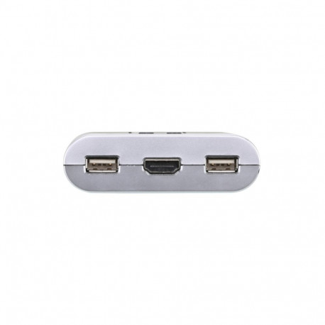 ATEN 2-port HDMI KVM USB2.0 mini, audio, 1.2m cables, remote selector