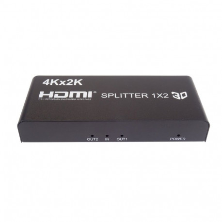 PremiumCord HDMI splitter 1-2 Ports metal with power adapter, 4K, FULL HD, 3D