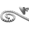 goobay Flexible spiral coiled tube (2.5 m) for clean storage; silver