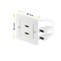 PremiumCord HDMI wall socket 2 x HDMI-jackshielded