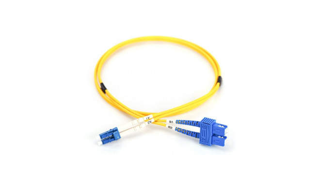 DIGITUS Fiber Optic Patch Cord, LC to SC Singlemode 09/125 µ, Duplex Length 1m