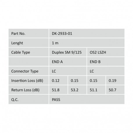 DIGITUS Fiber Optic Patch Cord, LC to LC Singlemode 09/125 µ, Duplex Length 5m