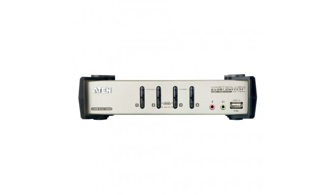 ATEN 4-port KVMP USB+PS/2, usb hub, audio, OSD, 1.2m cables