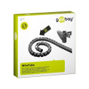 goobay Flexible spiral coiled tube (2.5 m) for clean storage; black