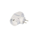 PremiumCord Multiplug 230V 10A 2round+1flat, white