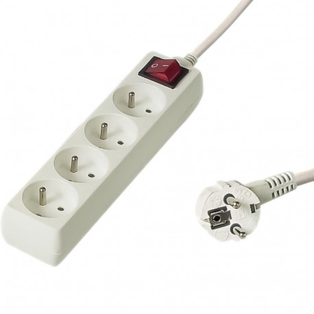 PremiumCord Power Strip 230V 7m 4 outlets, power switch