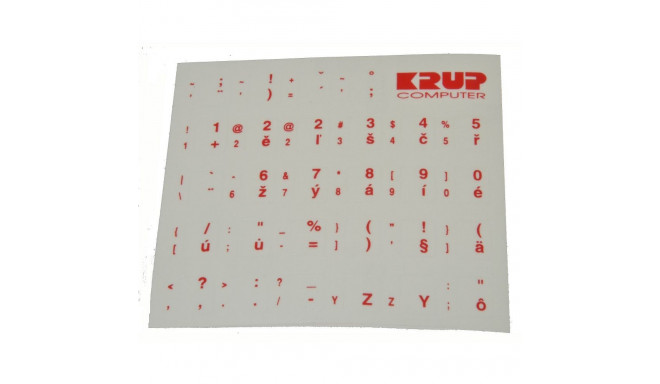 PremiumCord Czech keyboard labels - red