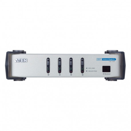 ATEN 4-Port DVI Video Switch, remote control, audio