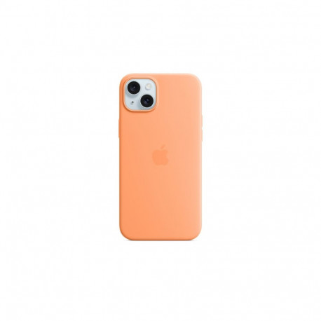 Apple iPhone 15 Plus Silicone Case with MagSafe Orange Sorbet