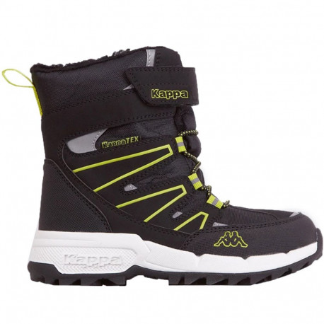 Buty dla dzieci Kappa Floki Tex czarno-limonkowe 260975K 1133 34
