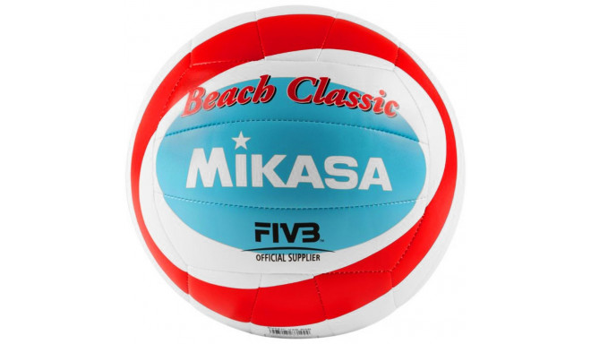 Piłka siatkowa plażowa Mikasa Beach Classic biało-czerwono-niebieska BV543C-VXB-RSB 5