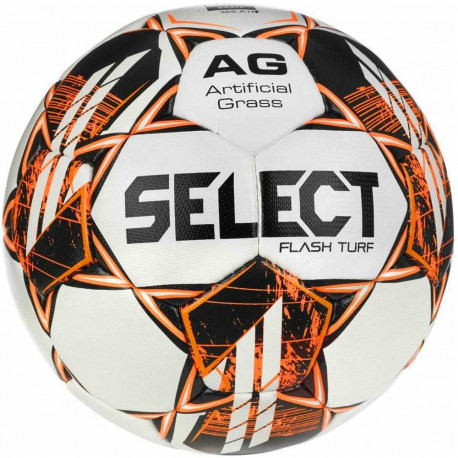 Piłka nożna Select Flash Turf v23 biało-pomarańczowa 17894 4