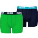 Bokserki dla dzieci Puma Basic Boxer 2P granatowe, zielone 935454 03 128cm