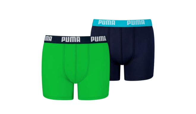 Bokserki dla dzieci Puma Basic Boxer 2P granatowe, zielone 935454 03 128cm