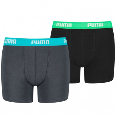 Bokserki dla dzieci Puma Basic Boxer 2P czarne, szare 935454 01 140cm