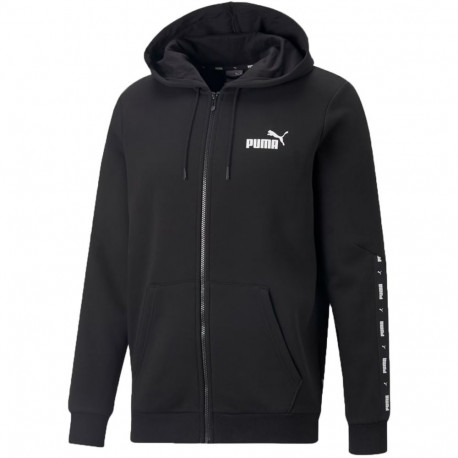 Bluza męska Puma ESS+ Tape Full-Zip Hoodie FL czarna 670270 01 S