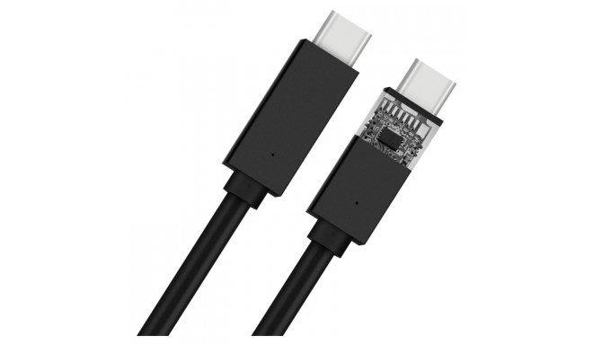 Platinet kaabel USB-C - USB-C 5A 100W 2m, must (45579) (avatud pakend)