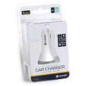 Platinet car charger + cable 3xUSB 5200mA, white (43722) (open package)