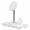 Tech-protect wireless charger QI15W A22 3in1 Magnetic MagSafe, white (opened package)