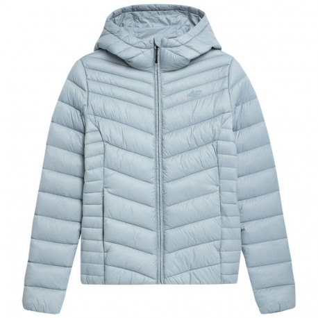 Kurtka pikowana damska 4F F095 jasny niebieski 4FSS23TDJAF095 34S	 S