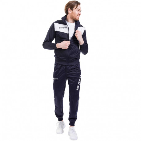 Givova spordidress Tuta Visa Triacetato TR018 0403 M, tumesinine-valge